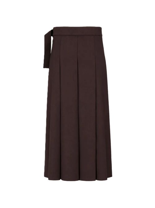 belted pleated midi skirt P.a.r.o.s.h. | D621213LILIUXY26086 TESTA DI MORO